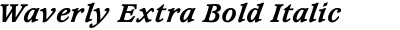 Waverly Extra Bold Italic